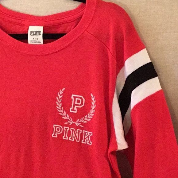 NWOT PINK VICTORIA’S SECRET Red Long Sleeve TOP - Picture 6 of 8